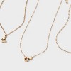 Girls' Initial with Choker and Layered Necklace Set - art class™ Gold - 3 of 3