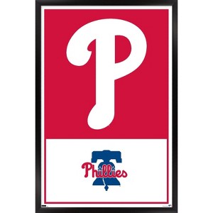 Trends International MLB Philadelphia Phillies - Logo 22 Framed Wall Poster Prints - 1 of 4
