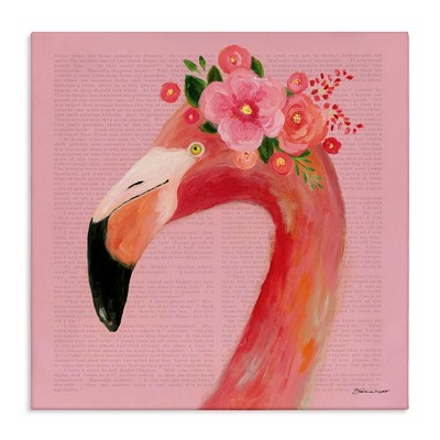 Stupell Industries Floral Flamingo Pink Portrait, 36" x 36"