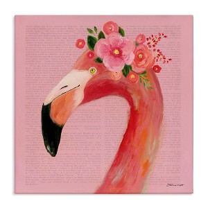 Stupell Industries Floral Flamingo Pink Portrait, 36" x 36" - 1 of 4