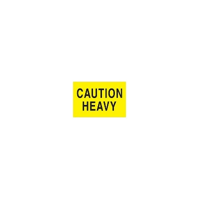 "Caution Tape Logic Labels Fluorescent Yellow 3" x 5" Heavy" 500/Roll 
