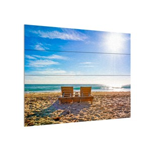Trademark Fine Art - Preston Florida Beach Chair Matted Framed Art - 1 of 4