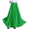 Women's Retro Chiffon Maxi Skirt - Beach Ankle Length Flowy Skirt Green - 3 of 4