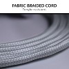 GE 3-Outlet Grounded Extension Cord 15' Braided Cord Gray/White: Indoor Long Extention Cord, 16 AWG, 13 Amps, 15 ft - 4 of 4