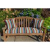Casual Cushion Patterned Sunbrella Fabric 1-Piece Indoor/Outdoor Square Throw Pillow,15"W x 15"L - 2 of 4
