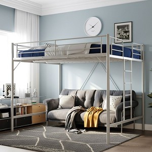 Karl Home Loft Bed Twin Full Queen Size with Flat Rungs for Adults, Kids and Young Teens, No Box Spring Required - 1 of 4