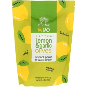 Divina - Olives Lemon Garlic - Pitted - Case of 6 - 6.35 oz - 1 of 1