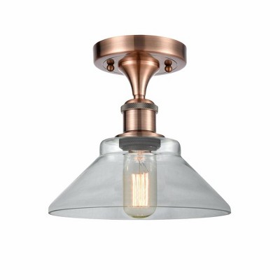 Orwell - 1 Light Semi-Flush Mount In Industrial Style-9 Inches Tall and 8.38 Inches Wide