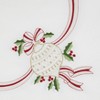 Saro Lifestyle Embroidered Christmas Runner, Ivory, 15"x69" - 3 of 3