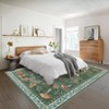 Non-Slip Low Pile Soft Insect Floral Washable Rug for Living Room - 3 of 4