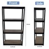 4-Tier Utility Shelves, Metal Storage Shelves Garage Shelving Unit Adjustable Garage Storage Shelves Storage Racks Heavy Duty Shed Shelving- Black - 2 of 4