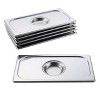 BIRDROCK HOME Stainless Steel Steam Table Pan Lids, 24 Gauge Steel, Fits 1/3-Size Hotel Pans, Perfect for Meal Prep, Cooking & Food Storage (6 Pack) - 2 of 4