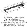 Amerock Rift 6-5/16 Inch Center-to-Center Pull for Cabinets, Drawers, and Furniture - 3 of 3