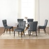 Bekrvio Modern High Back Dining Chairs Set of 2/4/6,Velvet Waffle Upholstered Armless Accent Side Chairs with Metal Legs for Dining/Living Room - 3 of 4