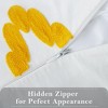 2 Pieces Embroidered Decorative Throw Pillow Covers with Chevron Design - 2 of 4