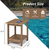 Arceso Adirondack Outdoor Side Table, 2-Tier HDPS Patio End Table Weather Resistant, Morden Side Table for Patio, Pool, Porch - 2 of 4