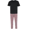 Ten West Apparel Men's Henley Short Sleeve and Plaid Pajama Pant Set - 4 of 4