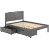 Donco Kids Louver Full Antique Grey Bed With Dual Underbed Drawers - 4 of 4