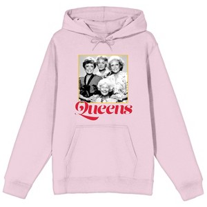 Golden Girls Queens Rainbow Frame Long Sleeve Cradle Pink Men's Hooded Sweatshirt - 1 of 2
