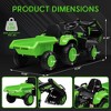 12V Kids 3 in 1 Ride on Excavator & Tractor with Detachable Trailer, Kids Electric Vehicles with LED Lights - 4 of 4