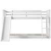 PAGED Full over Full Bunk Bed Modern Simple Pine Bed Frame with Convertible Ladder and Slide, Guardrail for Bedroom - 4 of 4