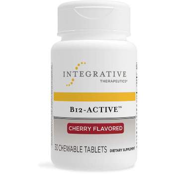 Integrative Therapeutics B-12 Active, Vitamin B12, Supports Nerve Function*, Cherry Flavored, 30 Chewable Tablets