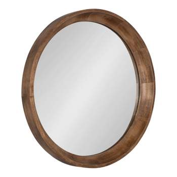 22" Colfax Round Wall Mirror Natural - Kate & Laurel All Things Decor