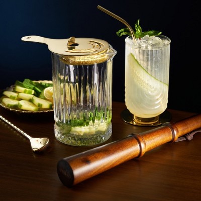 Professional 12" Dark Acacia Wood Cocktail Muddler