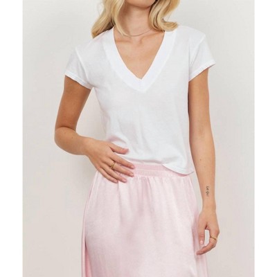 Women's Suri Organic Deep V Tee - LAmade