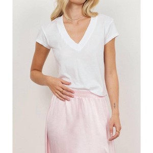 Women's Suri Organic Deep V Tee - LAmade - 1 of 2
