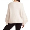 Women's Amia Ribbed V-Neck Sweater - french kyss - 2 of 4