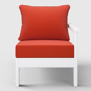 WestinTrends  Avalon Outdoor Patio HDPE Right Arm Facing Sectional Corner Club Chair with Patio Cushions - 1 of 4