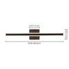 Rennnsan Calythra 23"W Hardwired Linear Aluminum Modern LED Dimmable Wall Sconce in Black - 3 of 4