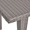 CAVINAS 59 Inch Rectangle Patio Table,Wicker Outdoor Dining Table with Tapered Legs,Patio Dining Table for 6 - 4 of 4