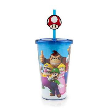 Super Mario Bros. Water Bottle with Molded Freezable Star Ice Cubes