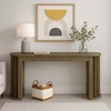 Merax Modern Oval-Edge Console Table with Fan-Shaped Legs - 2 of 4