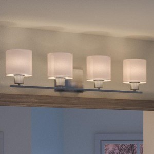Urban Ambiance Luxury Cosmopolitan Bathroom Vanity Light,  7.375"H x 32.5"W,  Brushed Nickel Finish, UHP2514 - 1 of 4