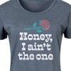 Women's - Instant Message - Honey, I Ain't The One Graphic T-shirt Dress - 2 of 4