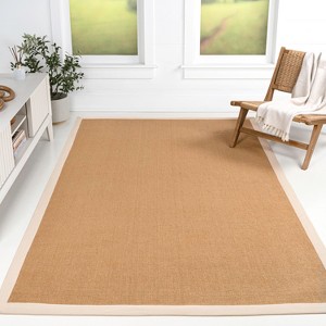JONATHAN Y Camden Farmhouse Cottage Border Jute Area Rug - 1 of 4