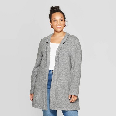 plus size gray coat