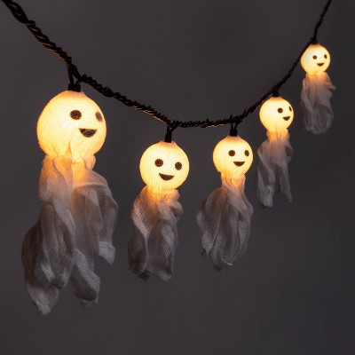 Photo 1 of 10ct Incandescent Fabric Ghost Halloween String Lights - Hyde  EEK! Boutique