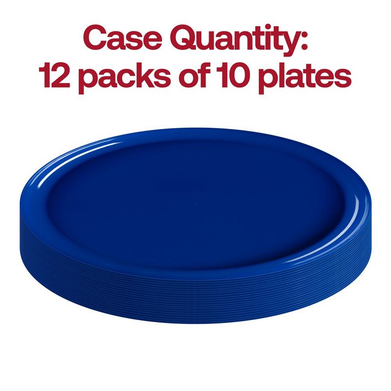 Smarty Had A Party Light Blue Flat Round Disposable Plastic Dinner Plates (10") (120 Plates), 4 of 7