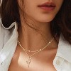 14K Gold Ocean Necklace - Starfish/Seahorse/Shell Pendant, Adjustable Boho Beach Jewelry for Women - 2 of 4