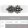 INSPIRE CHIC Women's Elastic Stretchy Vintage Elegant Rose Flower Rhinestone Belt - 4 of 4