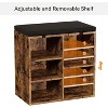 Small Shoe Storage Bench with 5 Cubbies, Padded Seat Cushion and Adjustable Shelves for Entryway or Bedroom - 4 of 4