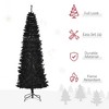 Whisen 7FT Pencil Christmas Tree with Realistic Branches, 818 Tips - Black - 3 of 4