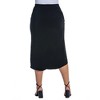 Womens Plus Size Solid Color Knee Length Tulip Skirt - 3 of 4