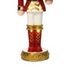 LuxenHome Lighted Red Nutcracker Soldier with Presents, Battery Operated Holiday Decoration - 3 of 4