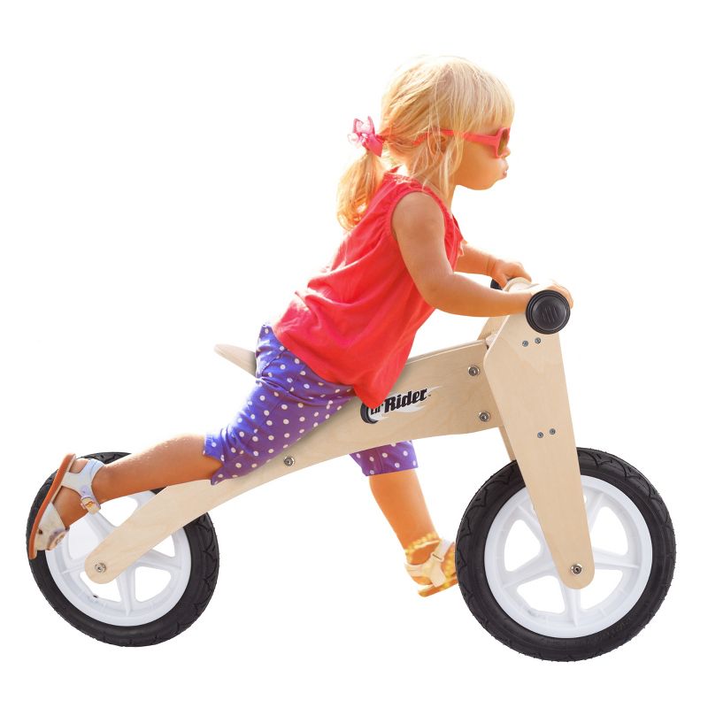 Toy Time Kids' 3-in-1 Convertible Ride-On Balance Bike - Natural Wood, 2 of 5