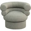 Meridian Furniture,Valentina Linen Textured Fabric Accent Swivel Chair - 3 of 4